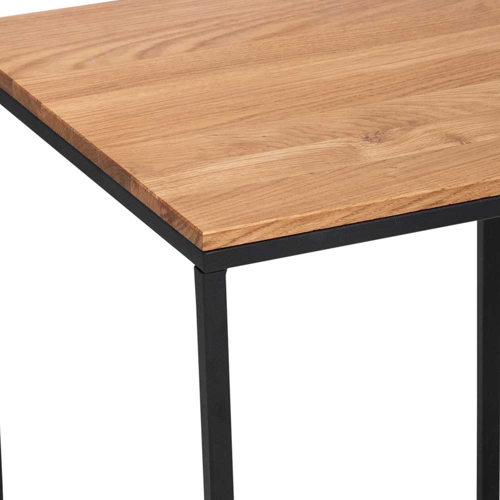 40x50x40 Beistelltisch mit schwarzem Bügelgestell - Dafricana