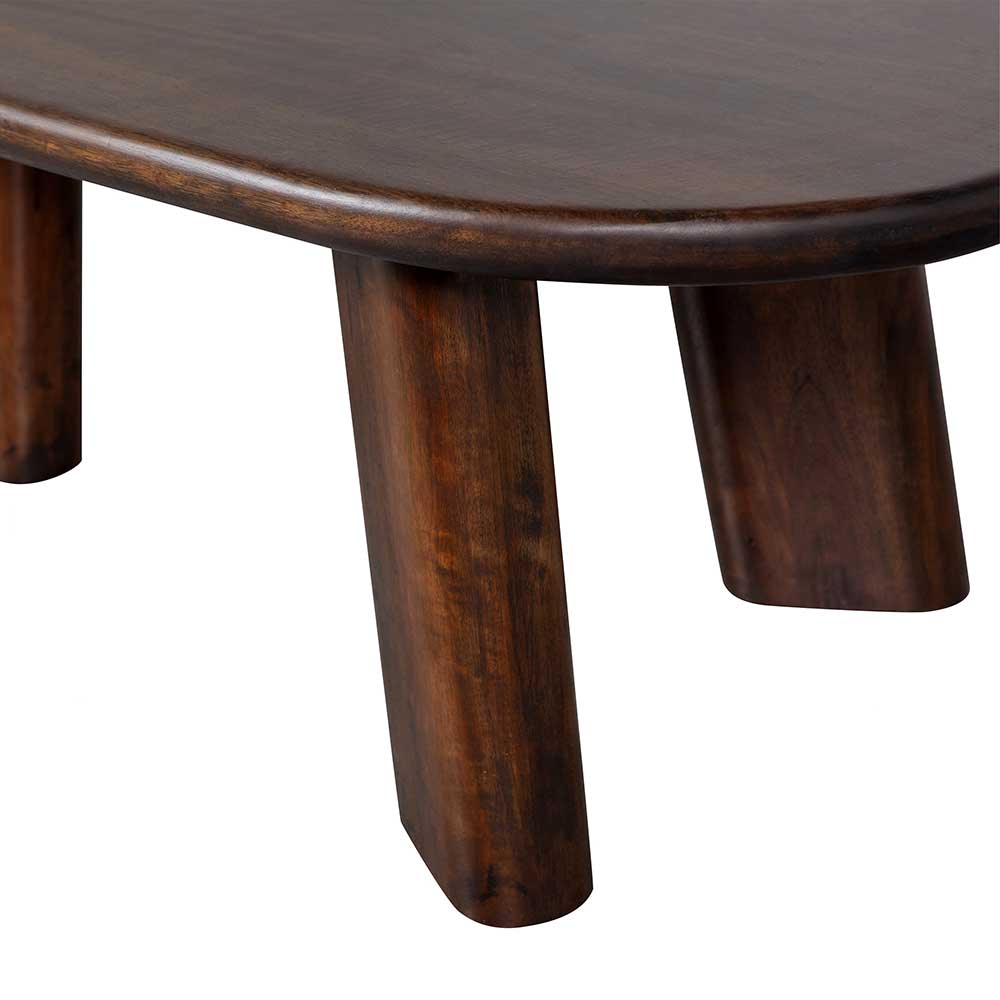 Mangoholz Couchtisch in Walnussfarben - Luvenicos