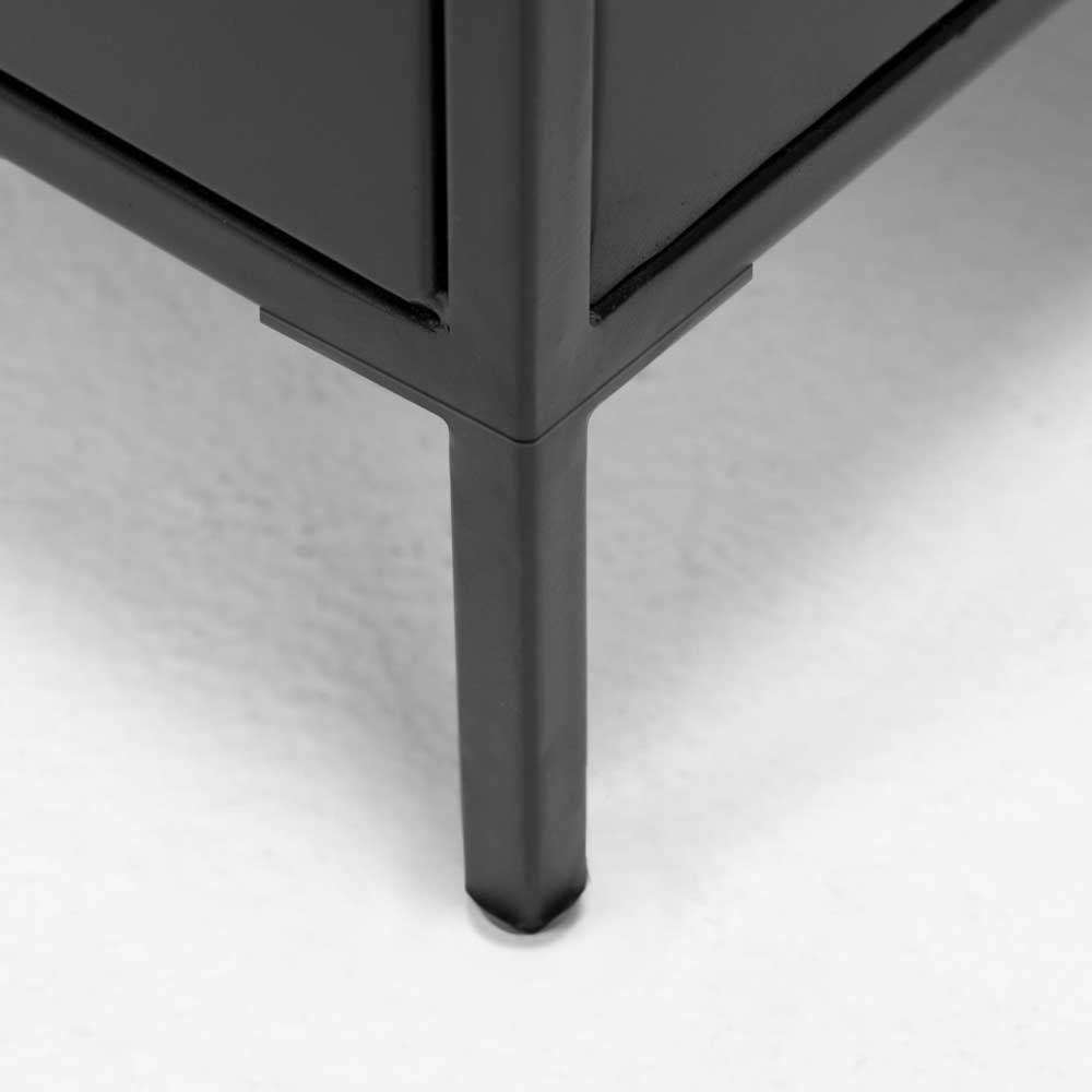 TV Lowboard aus schwarzem Metall - Magde