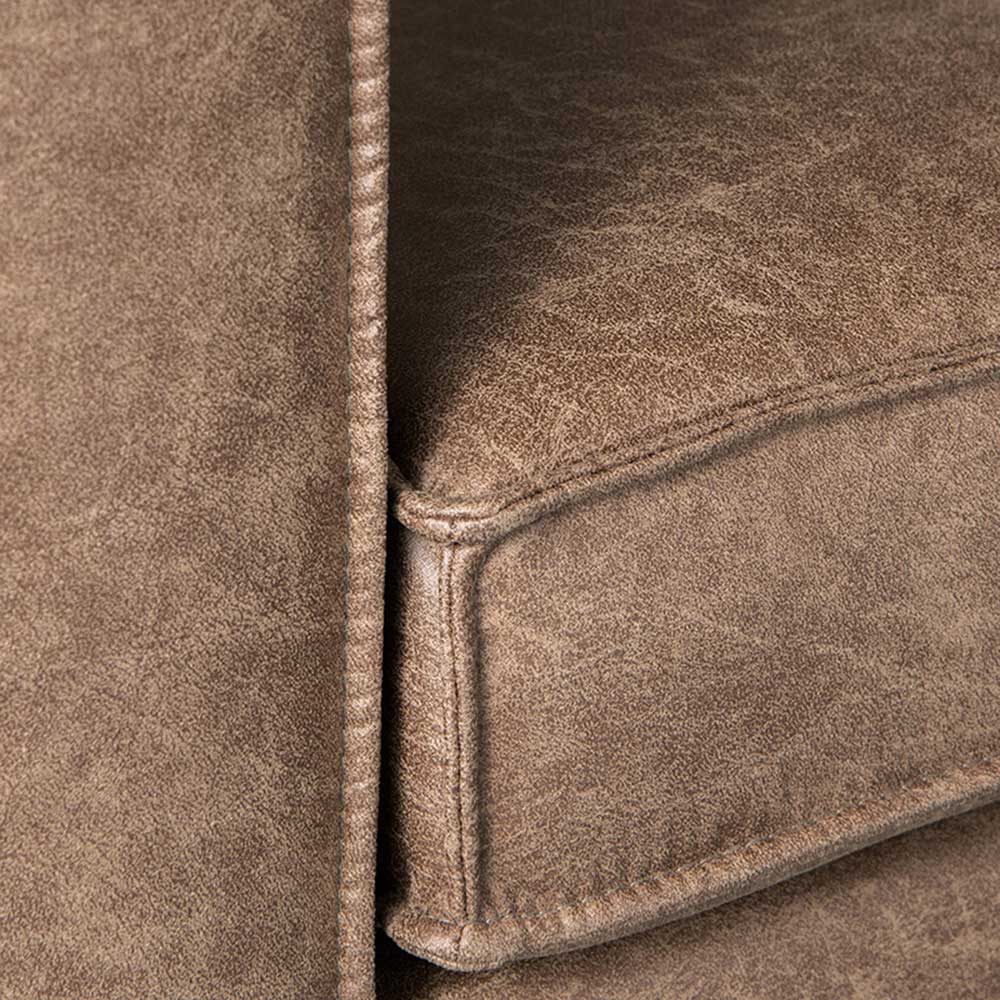 Moderner Microfaser Sessel in Taupe - Xanna