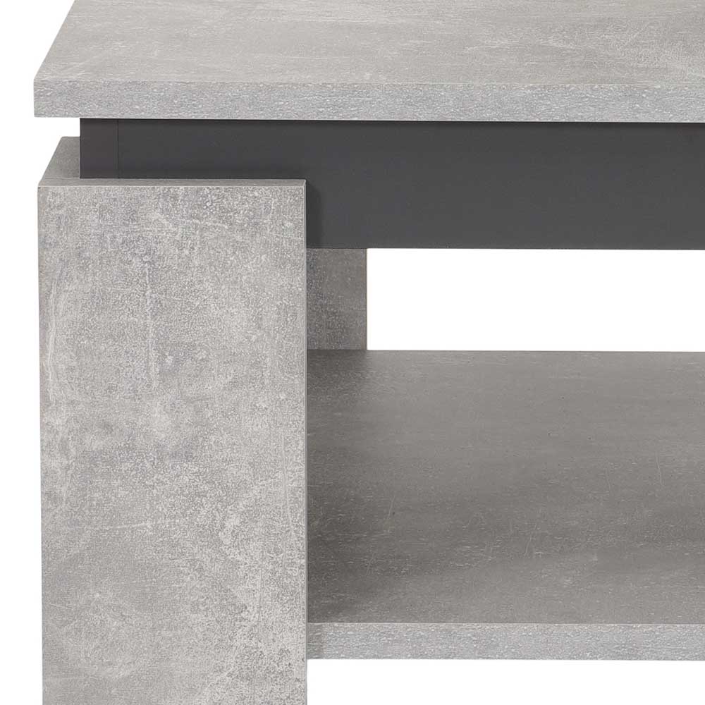 Kleiner Couchtisch in Betonoptik & Anthrazit - Belves