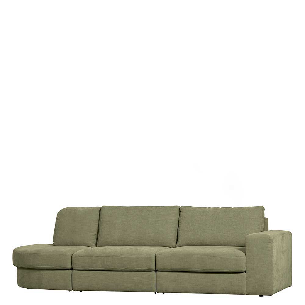 2,5 Sitzer Wohnzimmersofa in Graugrün - Perconia