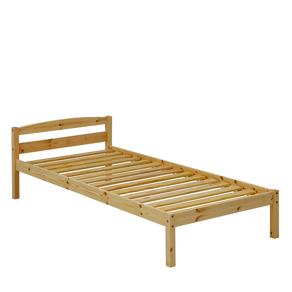 Massiver Holzbettrahmen mit Lattenrost für das Gästezimmer oder Kinderzimmer – Niels