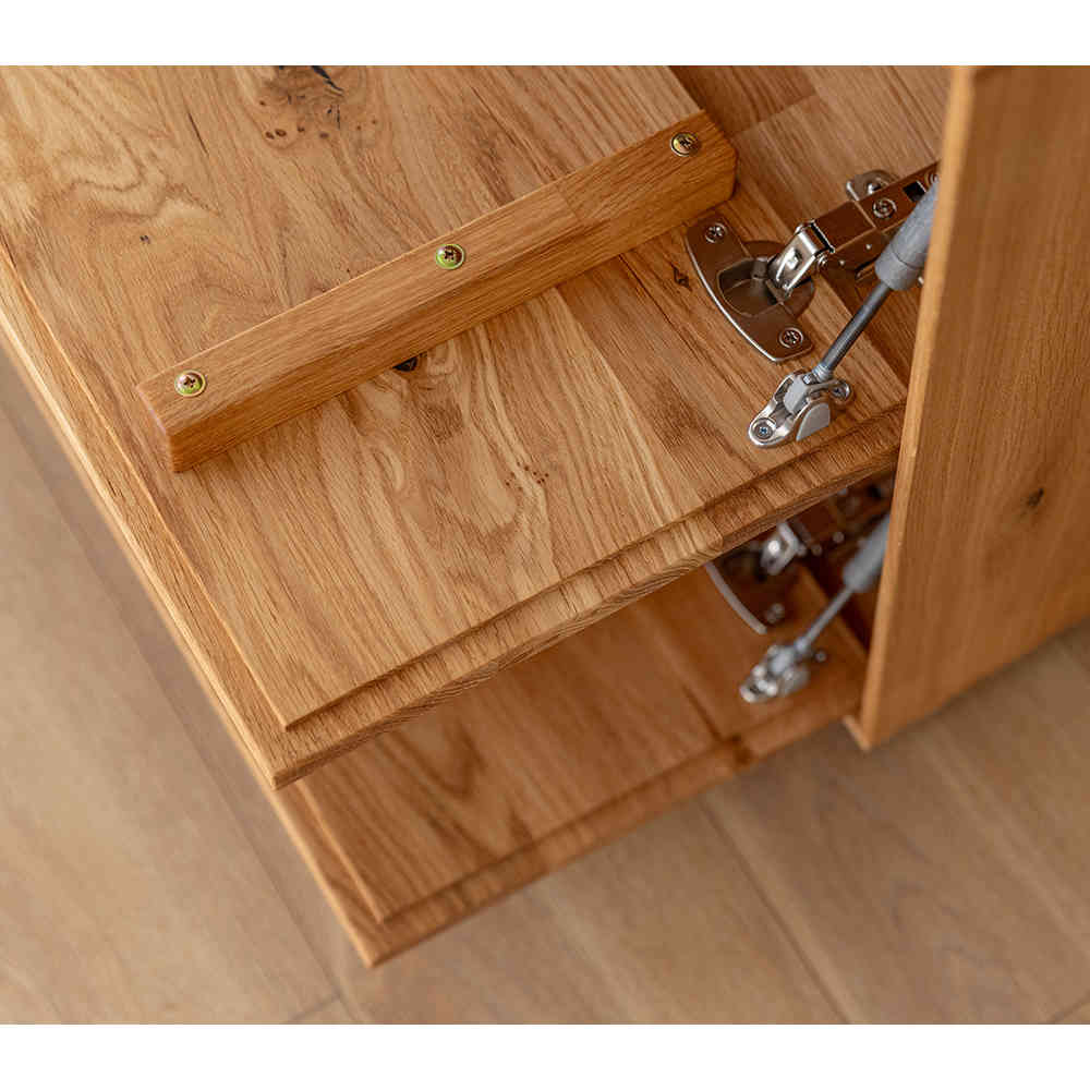 TV Board mit Glas Bereich und LED Licht - Cocondar