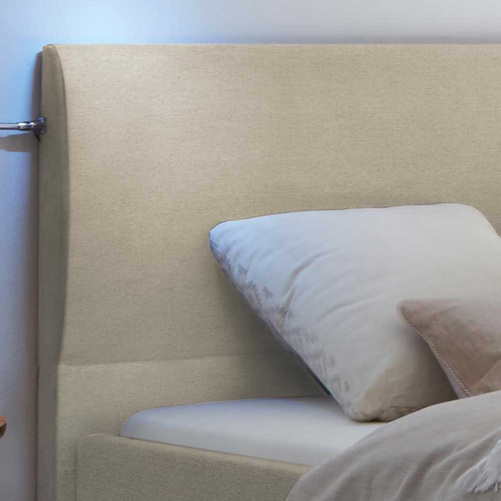 Scandi Stoffbett in Beige - Randy