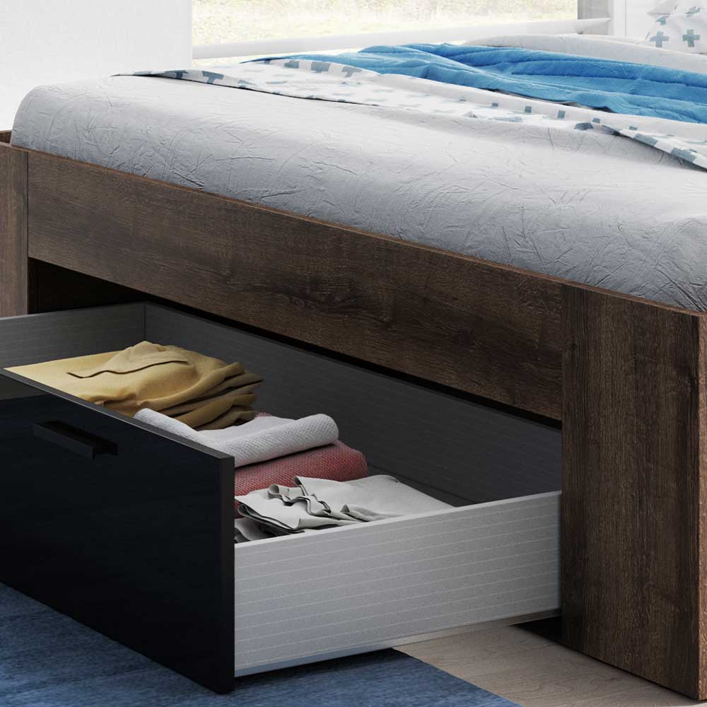Doppelbett mit Sockel und Stauraum - Ulpro