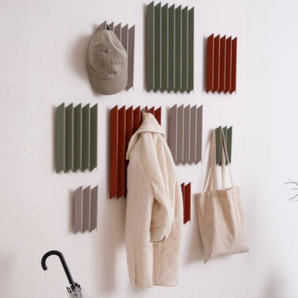 Design-Hängegarderobe in Taupe Stahl - Arjas