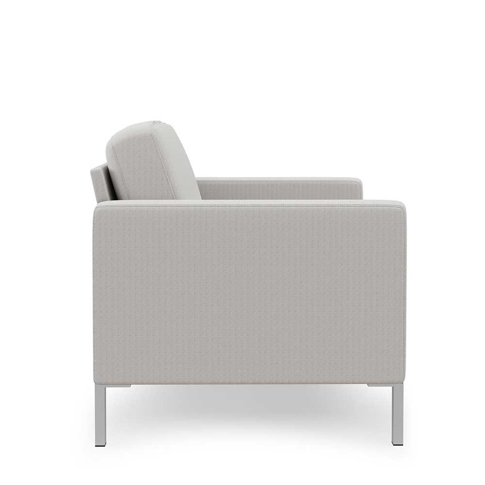 Wohnzimmer Sessel in Creme und Silber - Calaccio