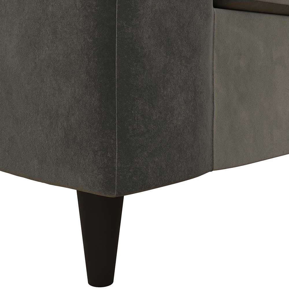 Dreisitzer Couch in Grau Samt - Hippa
