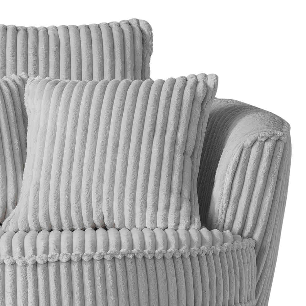 XL Drehsessel mit Hocker Set - Iliana (zweiteilig)