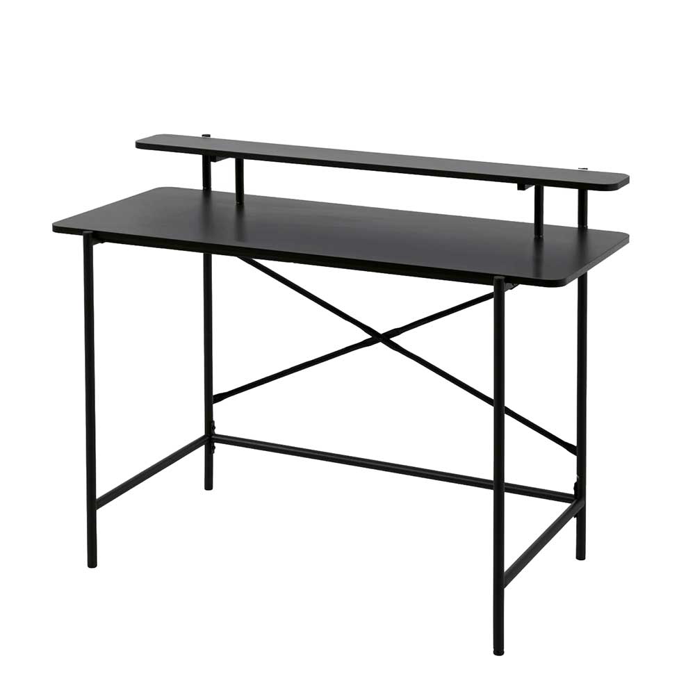 Schreibtisch aus Metall in Schwarz - Andjes