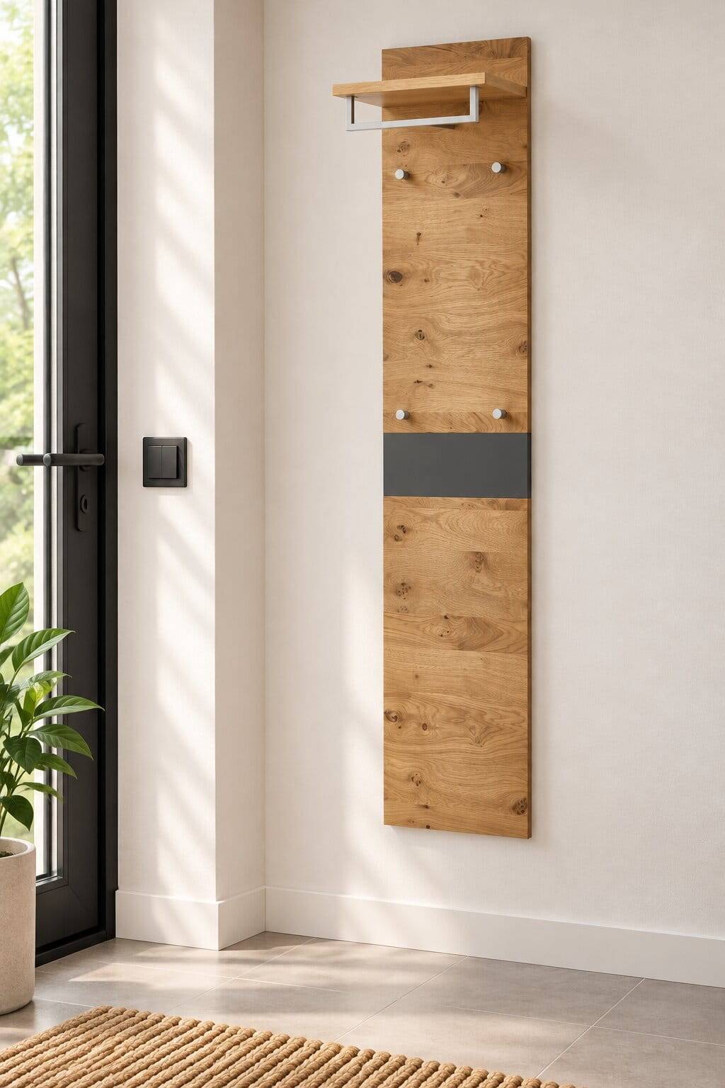 Garderobe mit vier Kleiderhaken - Arturus