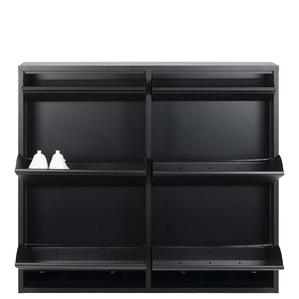 98x86x15 Schuh Stahlschrank in Schwarz - Ismena