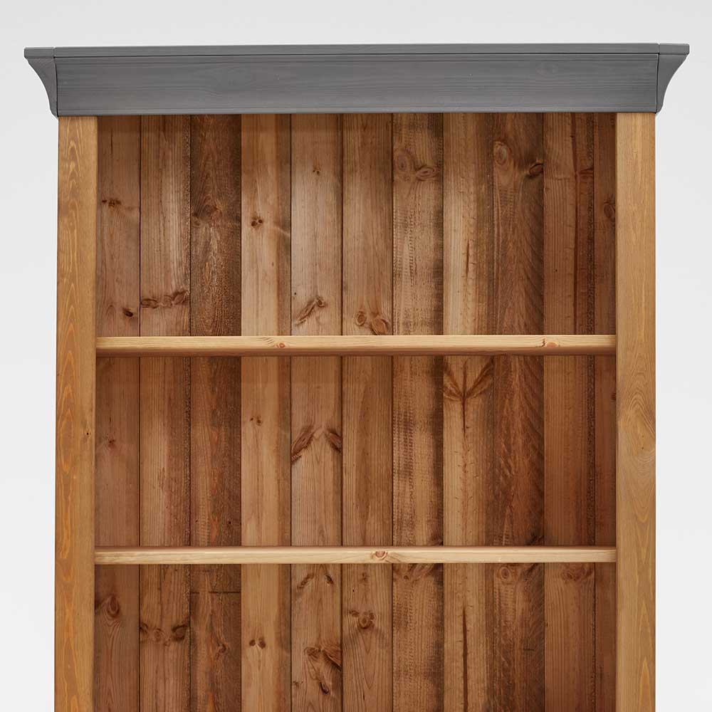 202 cm hohes Landhaus Bücherregal zweifarbig - Eshelas