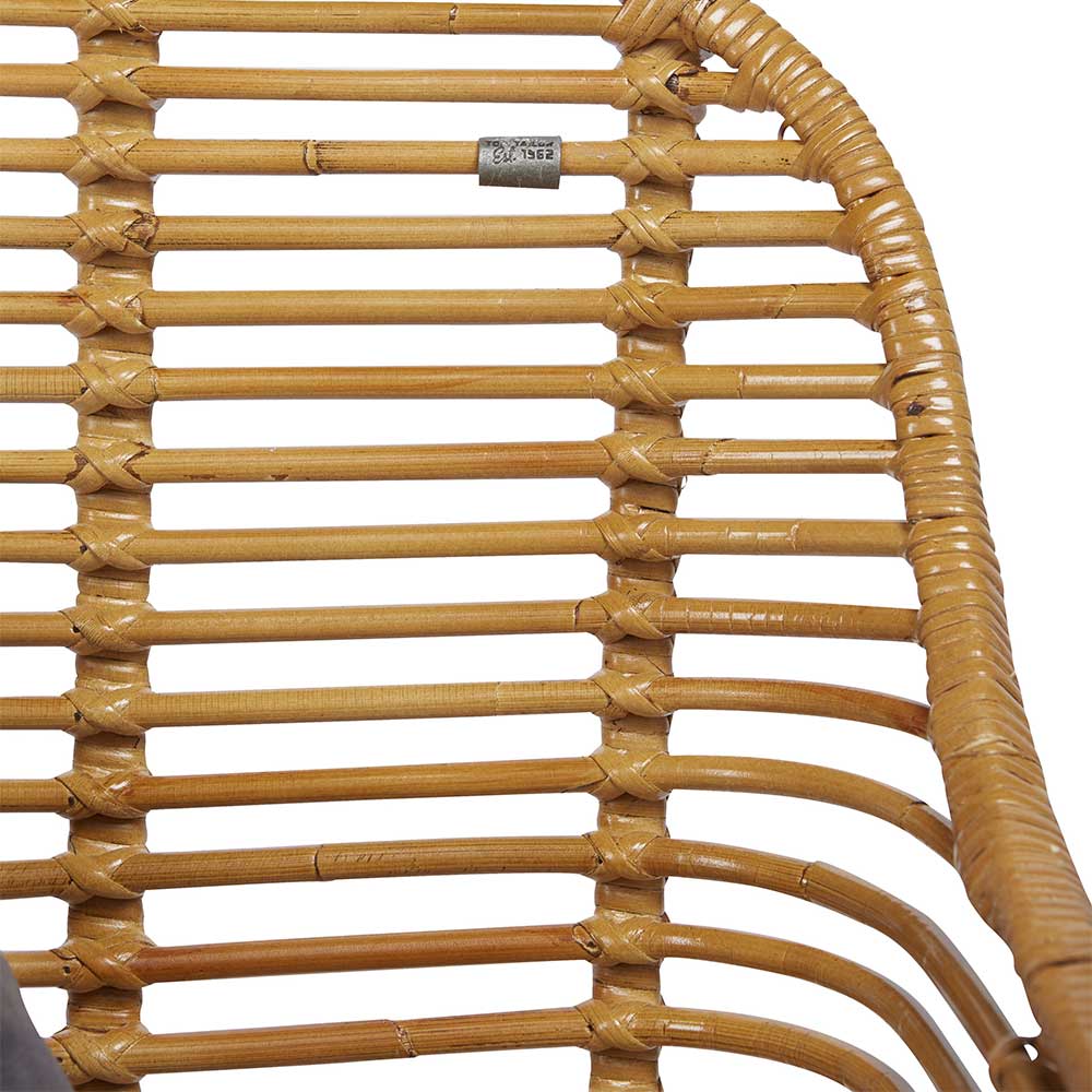 Moderner Flechtstuhl aus Rattan - Rubertus (2er Set)