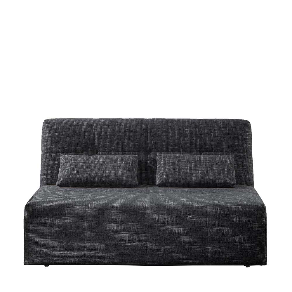 Schlafcouch ohne Armlehnen in Schwarzgrau - Chianta