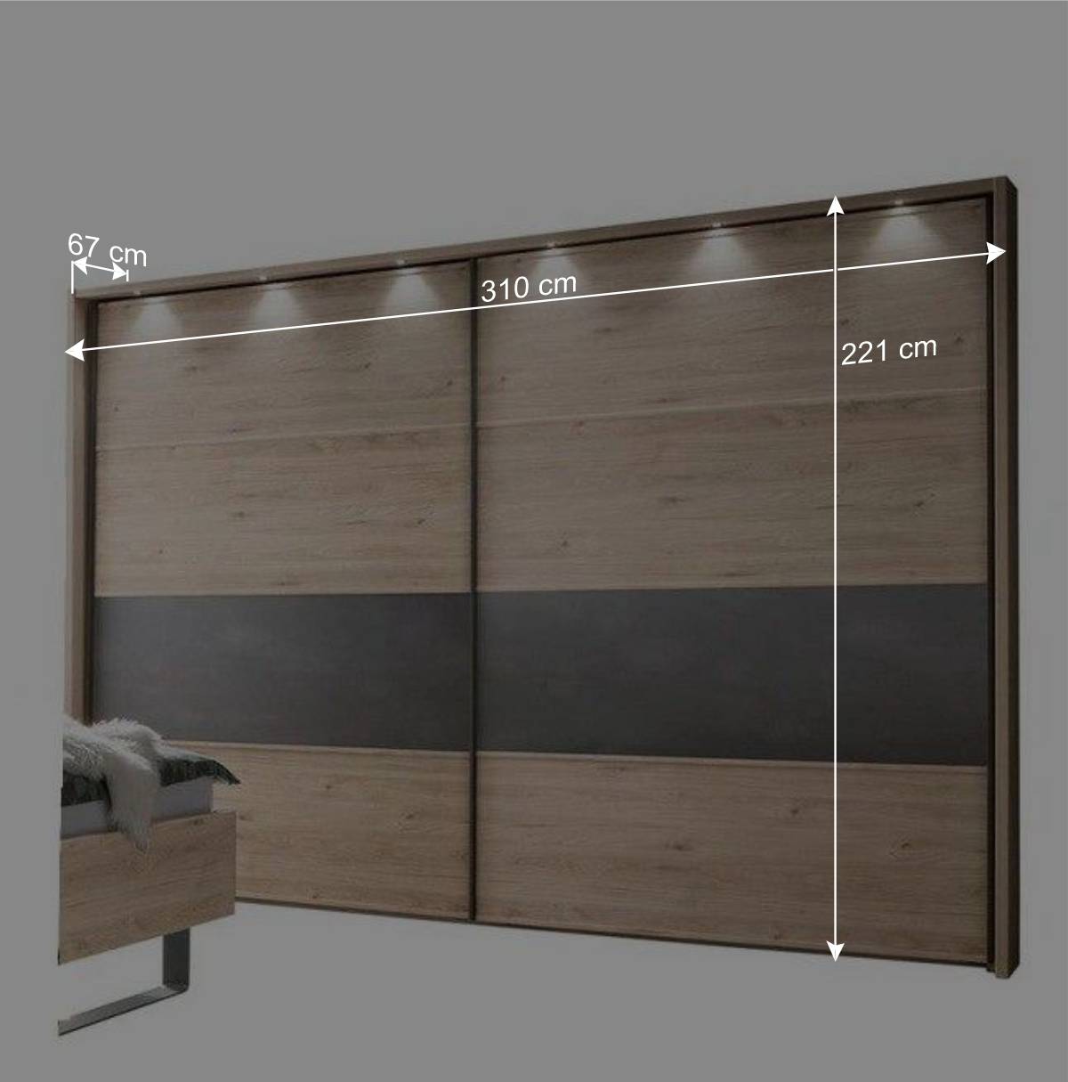 Set Loft Schlafzimmer Einrichtung - Licruva (vierteilig)