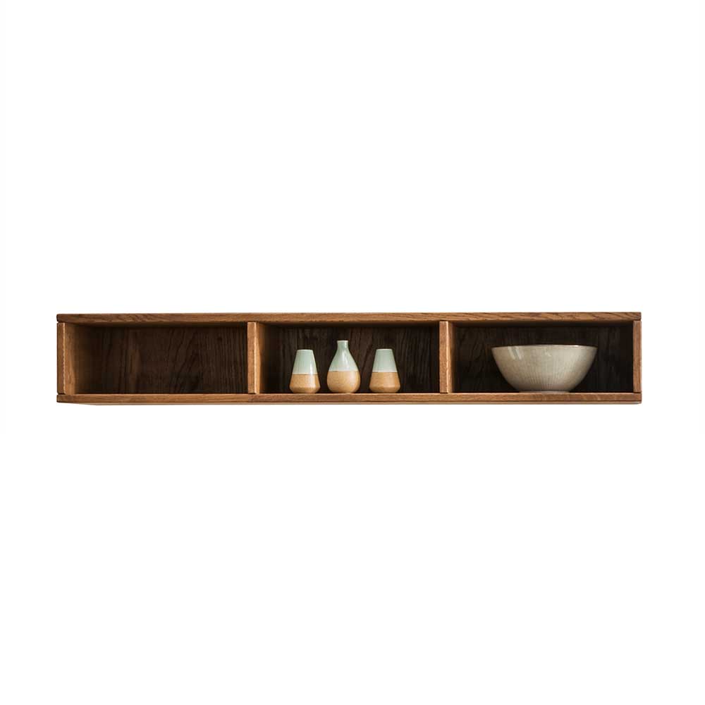 134x22 Wand Regal aus Echtholz - Glenza