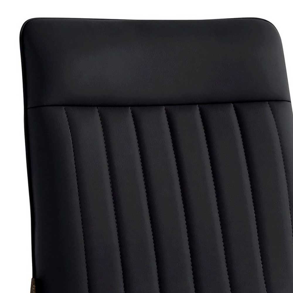 Gepolsterte Barstühle in Schwarz - Skinna (2er Set)