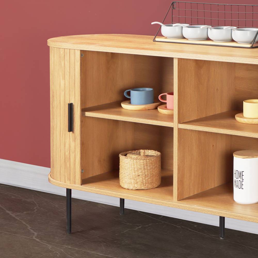 Schiebetüren-Sideboard in ovalem Design - Barnetta