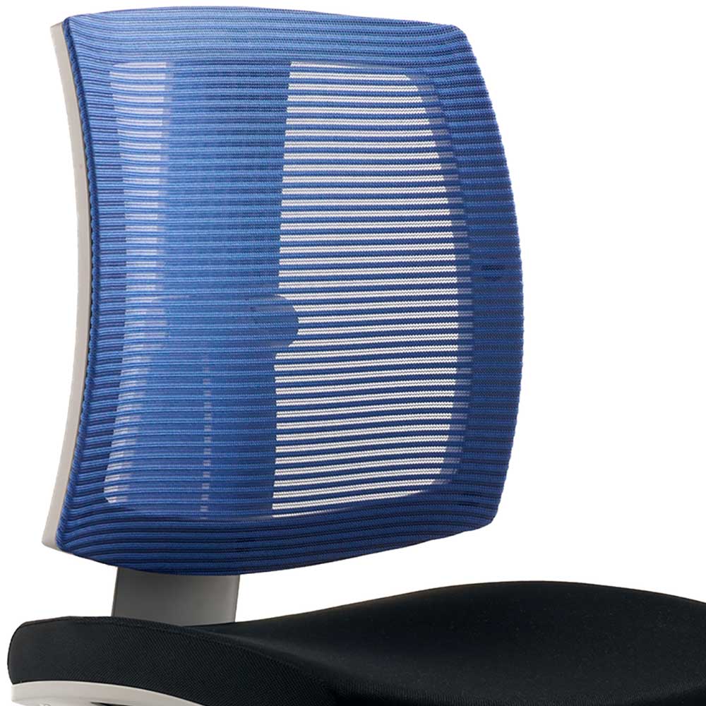 Bürostuhl mit Mesh Rücken in Blau - Fidono