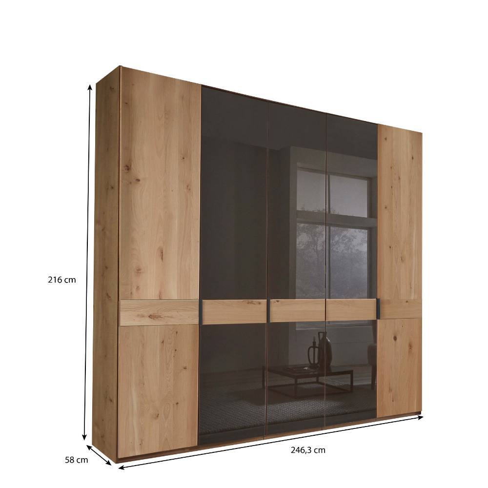 5-türiger Schrank in Eiche Bianco - Vutonia