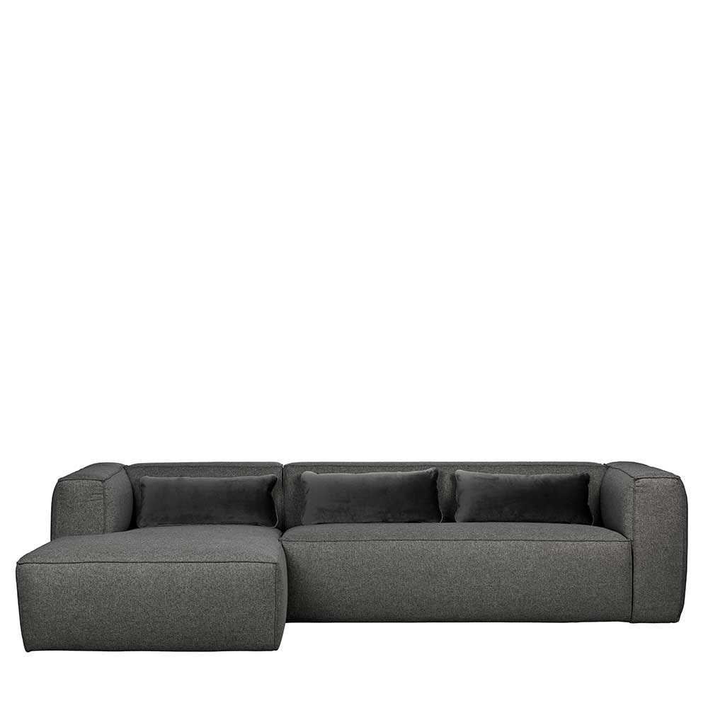 Modernes Ecksofa in Grau Webstoff - Washington