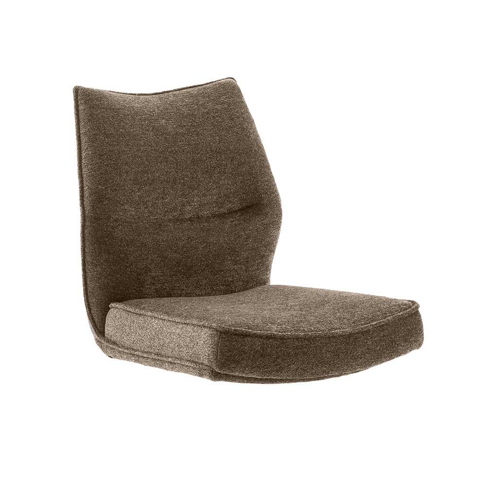 Chenille Polsterstuhl mit Taschenfederkern - Defano (2er Set)