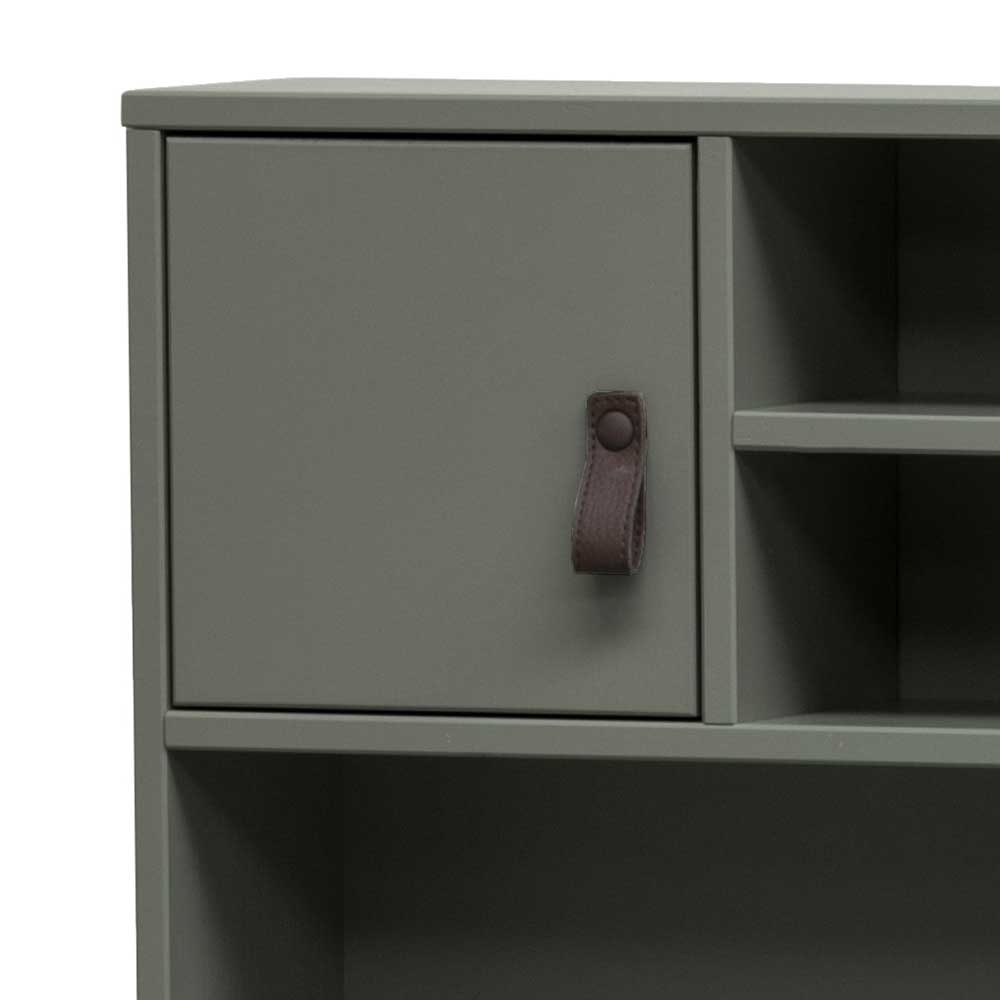 122x58 Schreibtisch mit Aufsatz in Graugrün - Daraon