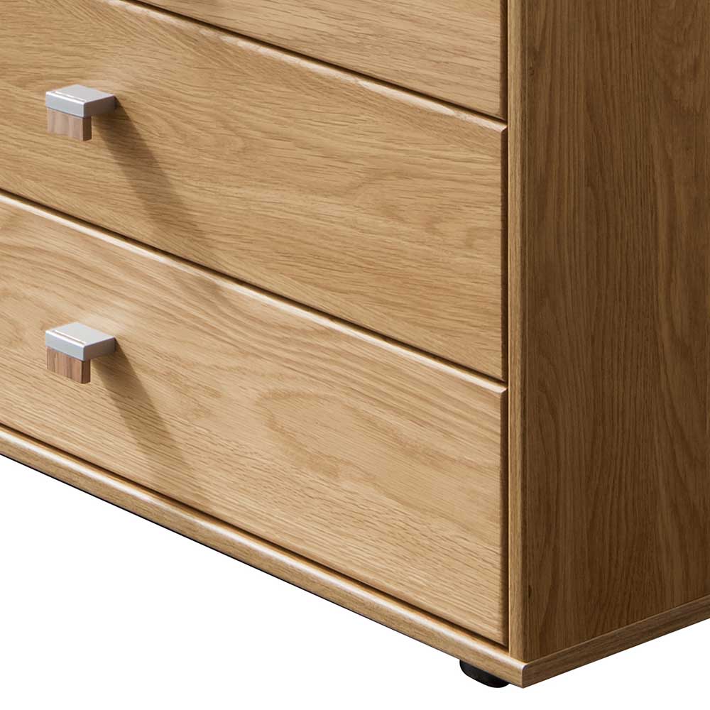 120cm Kombi Kommode aus Eiche Massivholz - Emdsiva