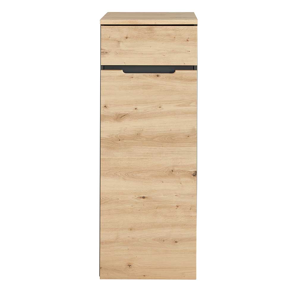 Aktenordnerschrank in Wildeiche & Dunkelgrau - Kuetra