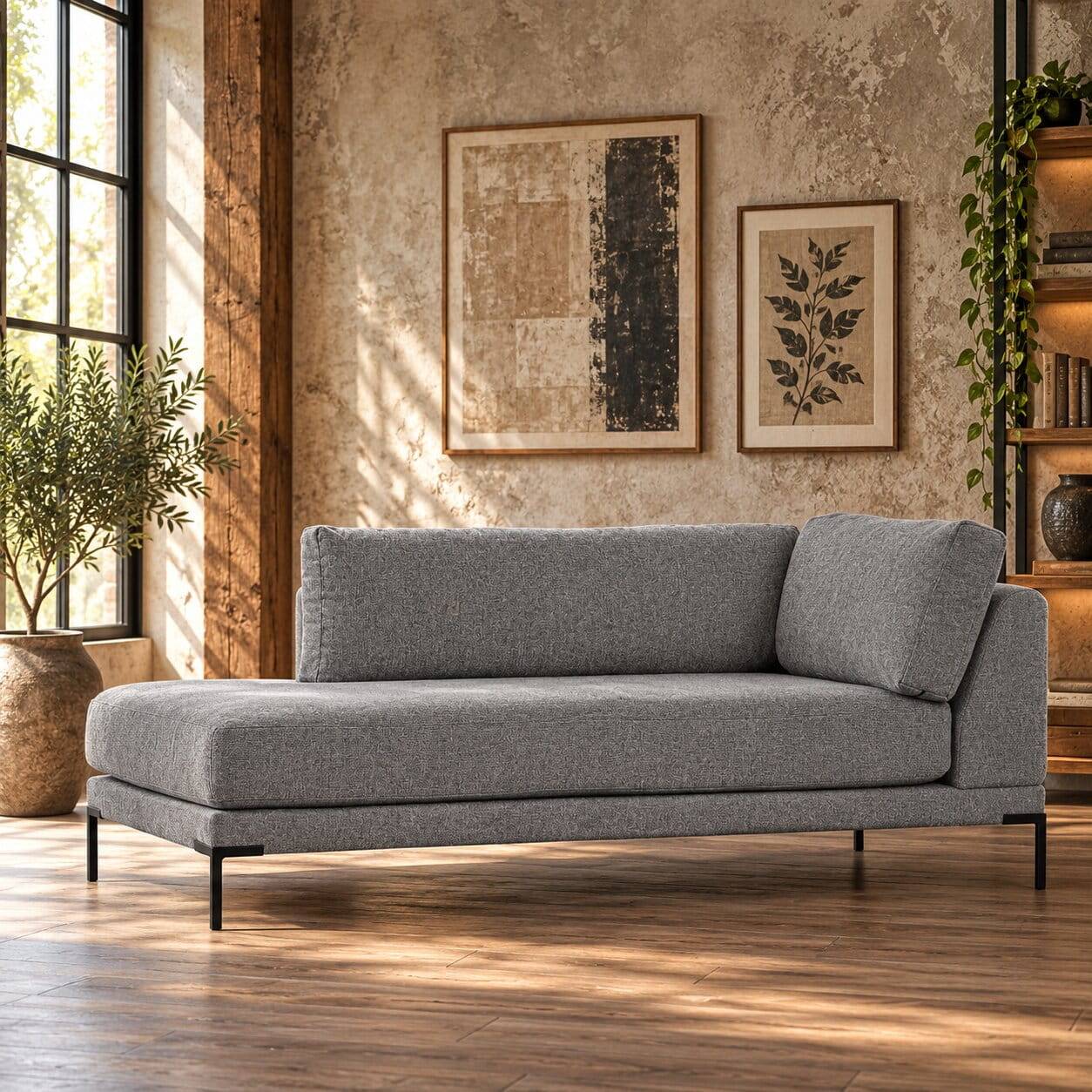 Modulsofa Recamiere in Jeansblau - Imonas