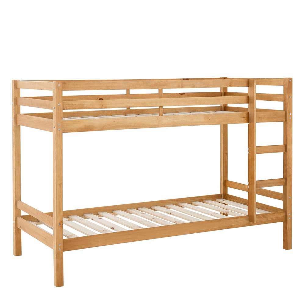90x200 Kinder Stockbett in Kiefer Natur - Lowes