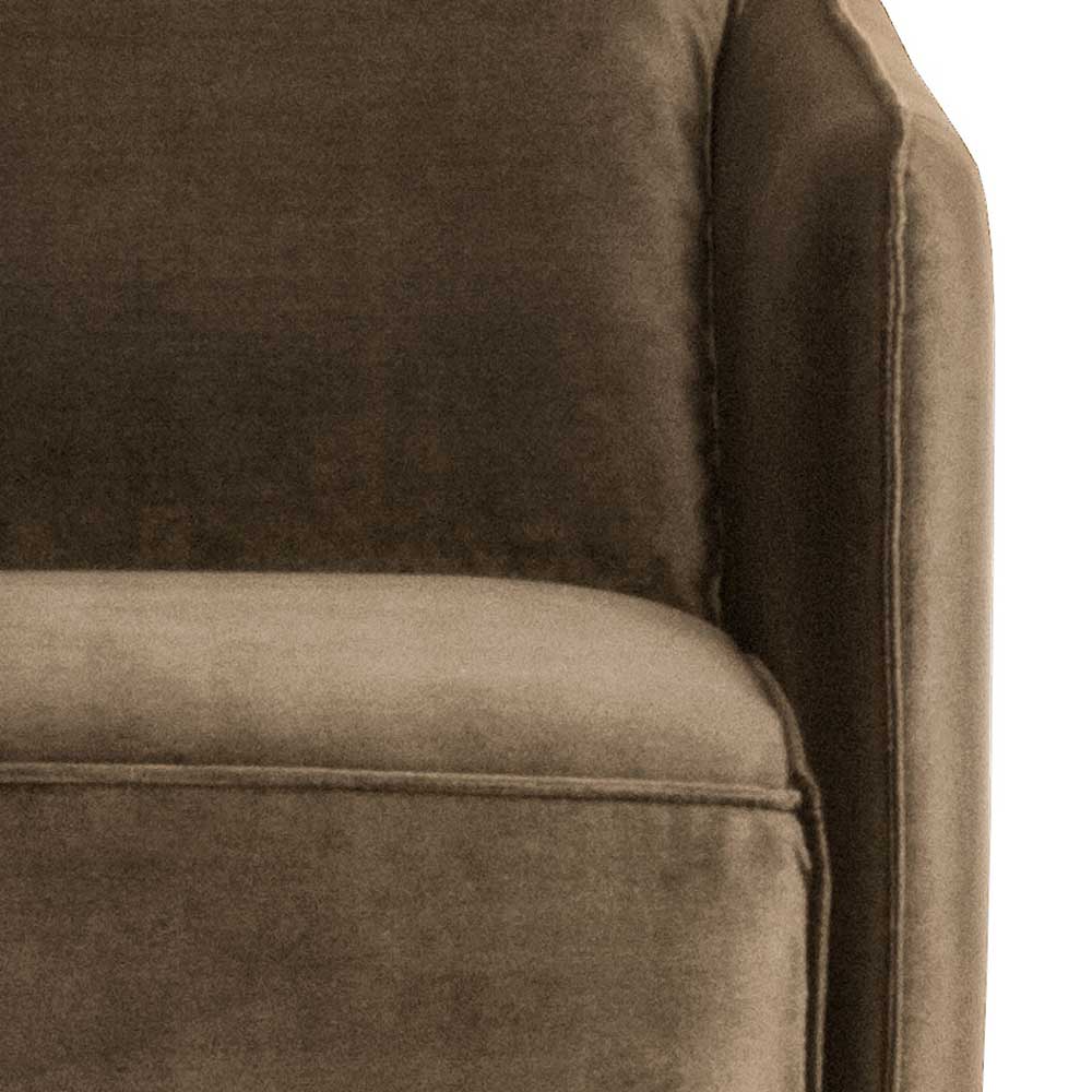 Samt Loungsesessel in Taupe - Jessma