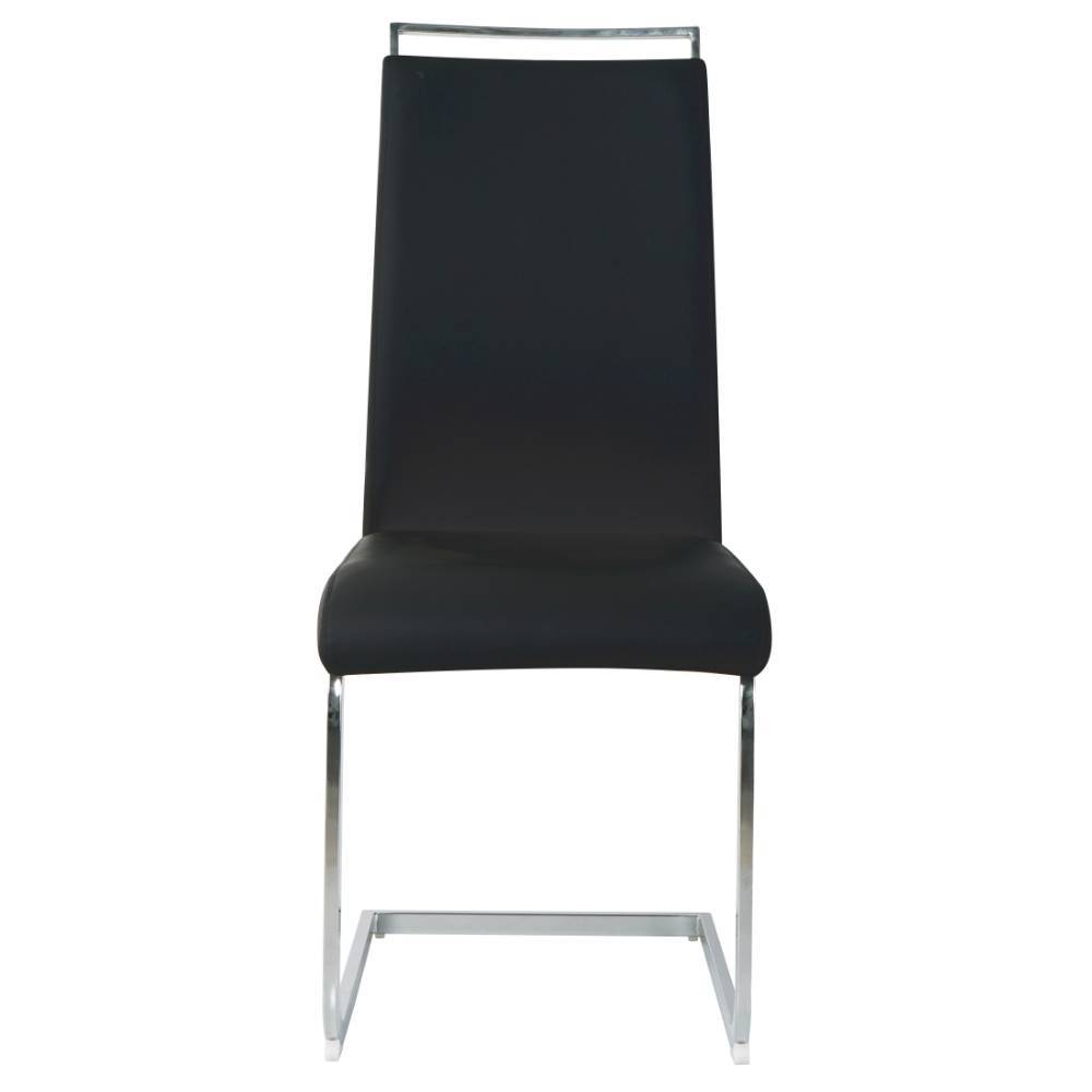 Freischwingerstuhl in Schwarz - Zistrya (2er Set)