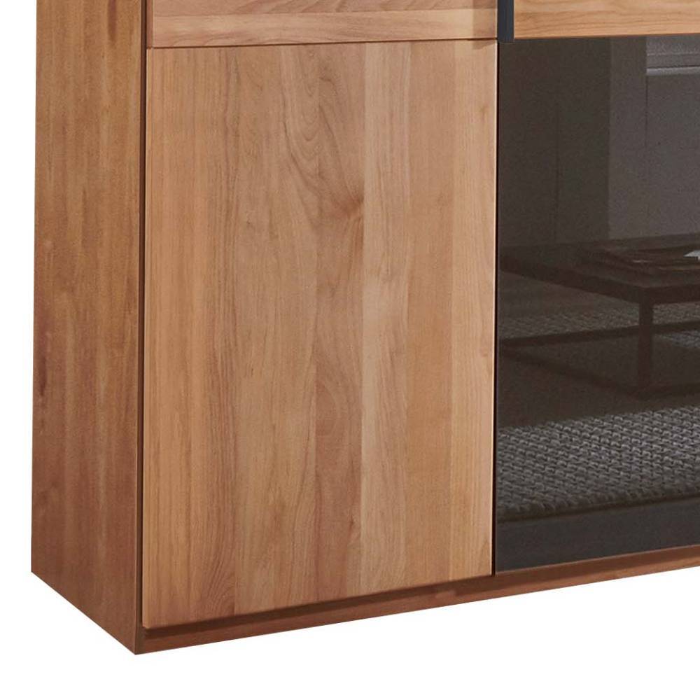 3-türiger Kleiderschrank in Erle teilmassiv - Hung
