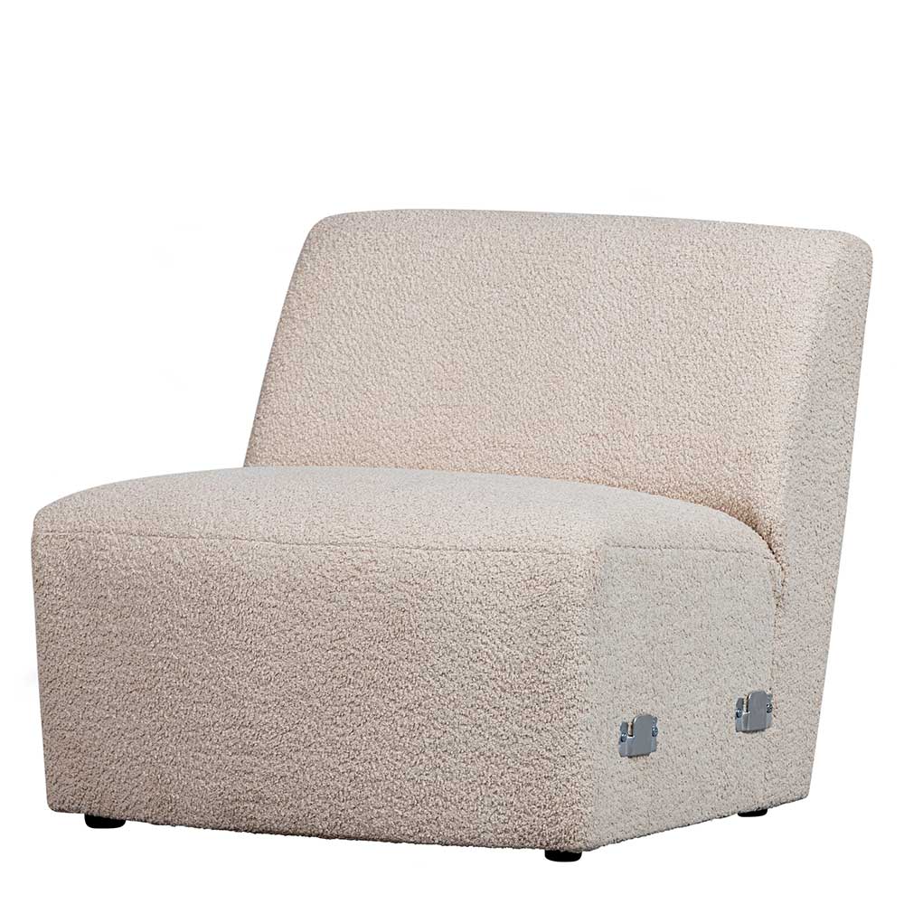 Cremefarbenes Boucle Sofa-Element als vielseitiges Einzelelement für gemütliche Lounges – Alexandra