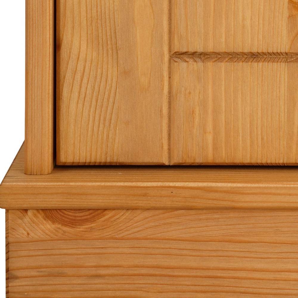 Kiefernholz TV-Möbel Sockel und Holzmaserung des Landhausstil Sideboards – Goro