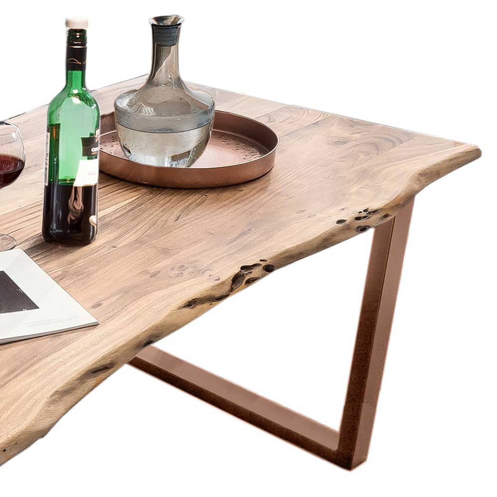 Moderner Tisch mit Holzplatte Naturkante - Revisiona