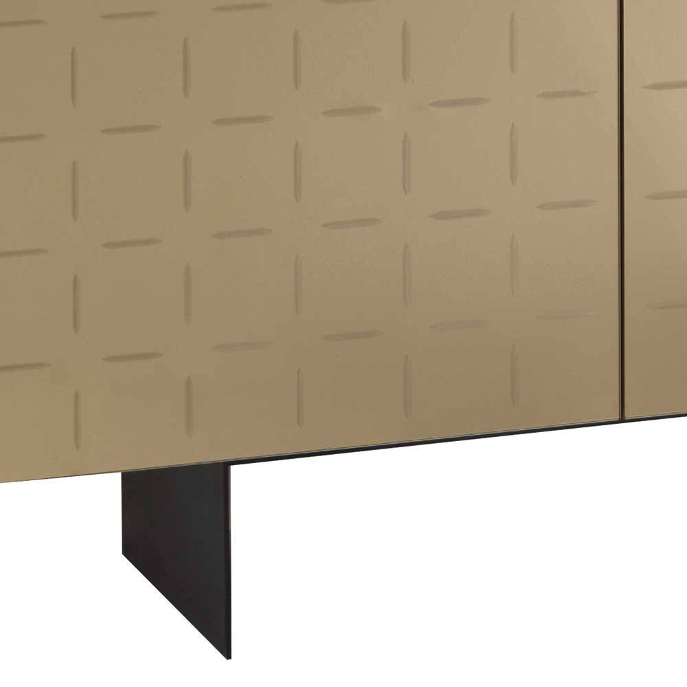 3-türiges Sideboard mit Spiegel Front Bronze - Imarena