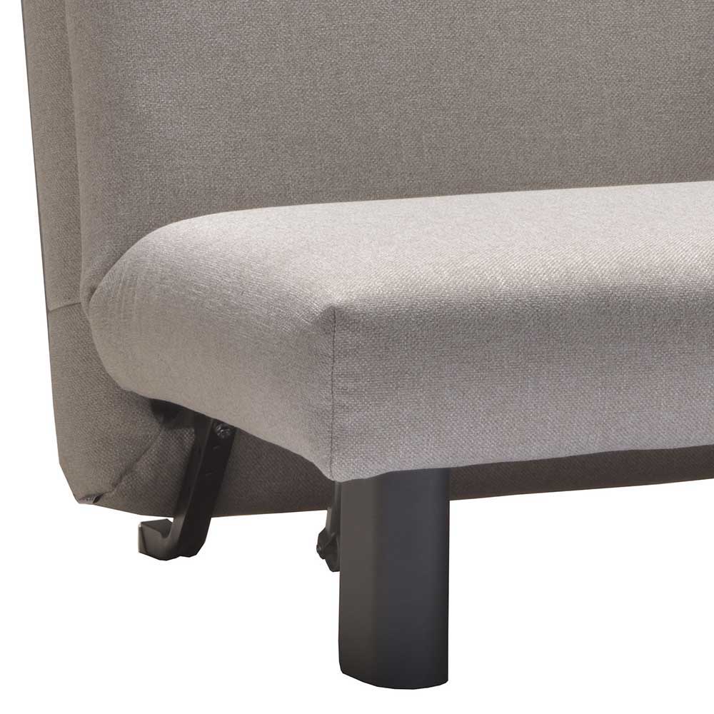 Schlafsofa als Einzelbett oder Doppelbett Tutran in Hellgrau Webstoff