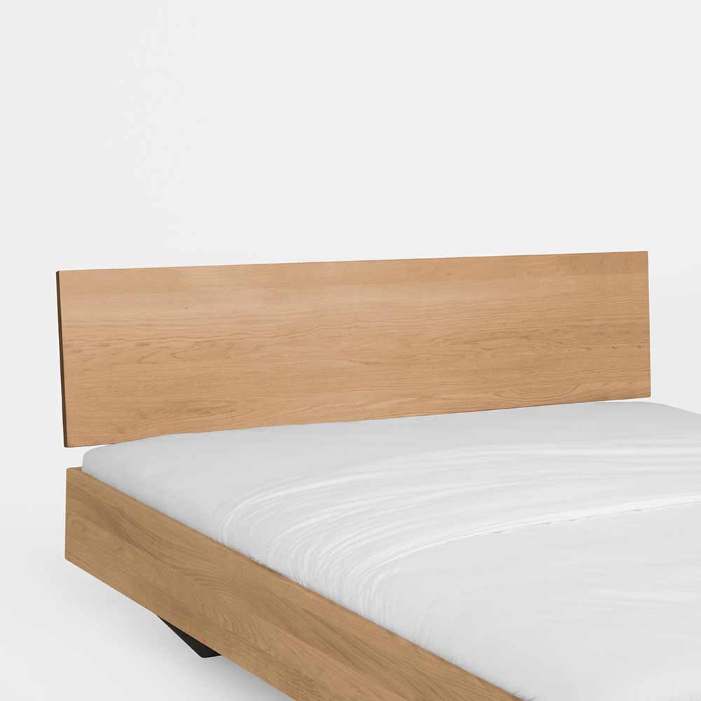 Wildeiche Bett Siao mit Kufengestell dunkel