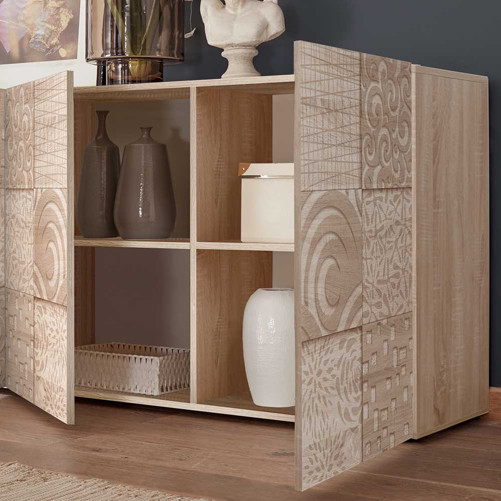 241 cm langes Sideboard in Eiche Sonoma Dekor - Bielvas