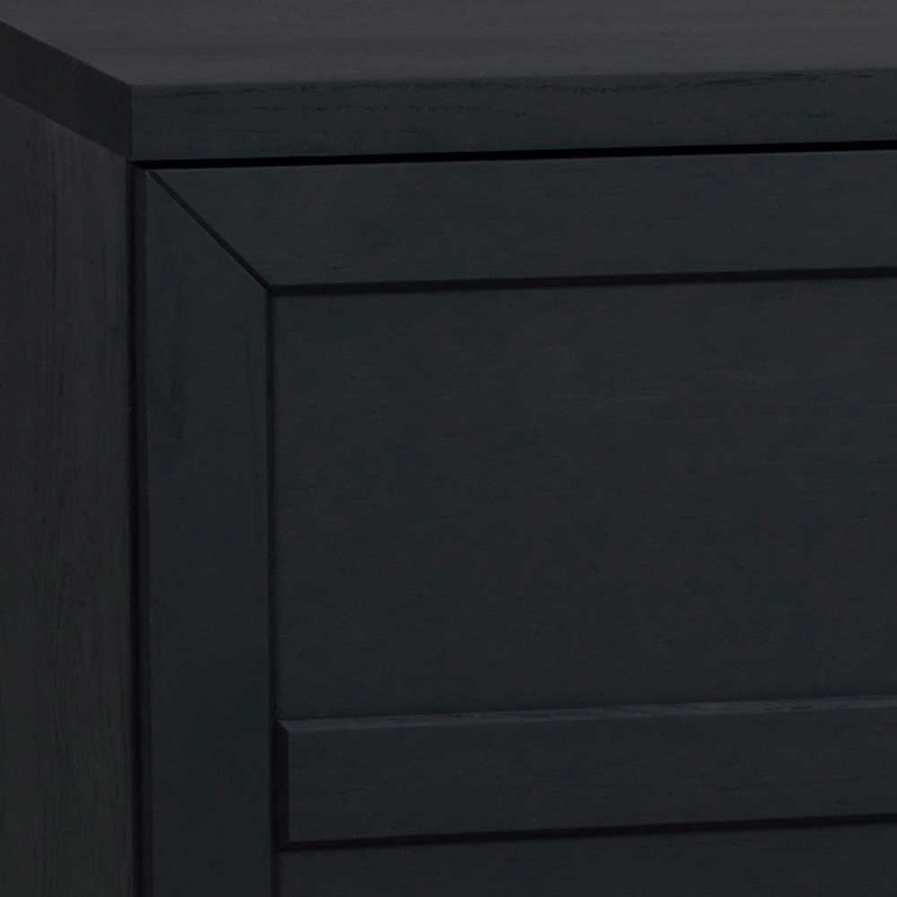 Design Türen Kommode in Eiche Schwarz - Meciva