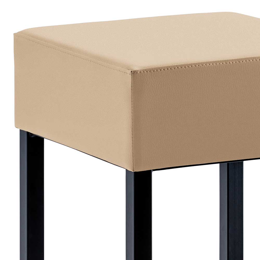 Hoher Hocker in Beige & Schwarz - Daspony
