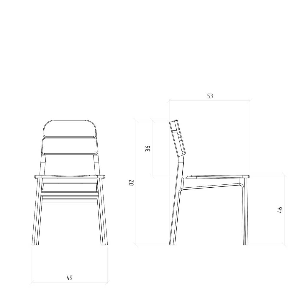 Massivholz Stühle aus Kernbuche geölt - Lana (2er Set)
