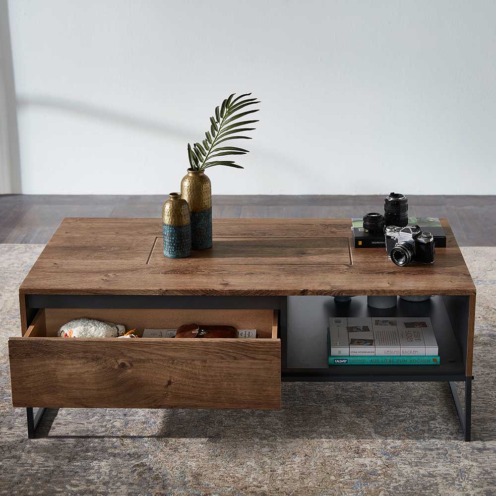 115x65 Wohnzimmer Tisch mit einer Schublade - Xindus