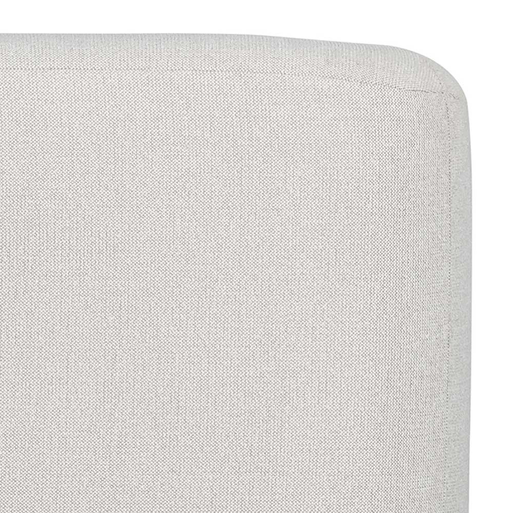 Glatte Seitenfläche des Dreisitzer Sofas aus Chenille-Stoff in Creme – Prishcia