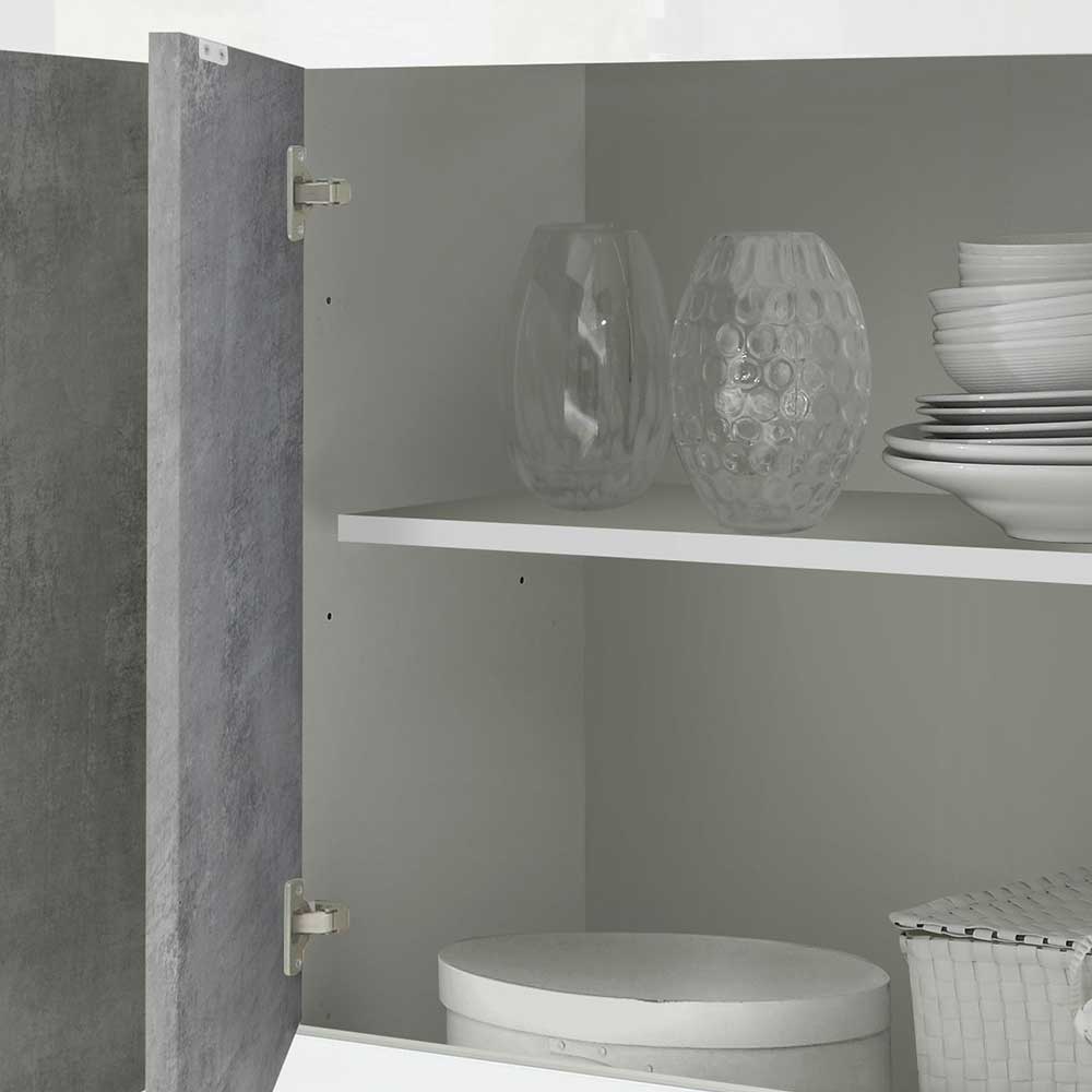Sideboard mit 4 Türen in Beton Optik - Narandu
