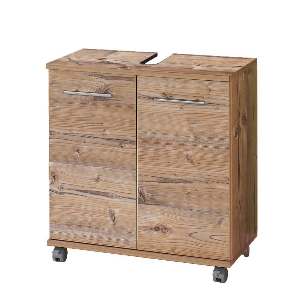 Bad Unterbeckenschrank in Holz Optik - Dilvonda